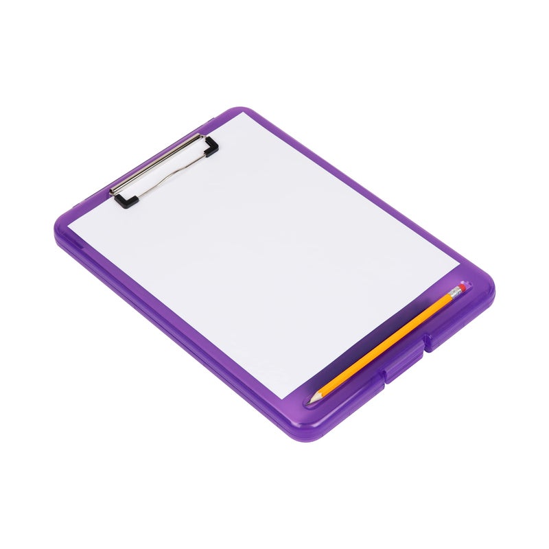 Mind Reader Clipboard with Storage, Teacher, Nursing Clipboard, Plastic, 9.25"L x 13.25"W x 1"H, Set of 6, Assorted Colors - Image 5
